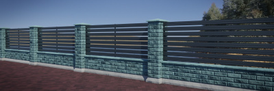 Забор «‎BRICK»‎ Синий