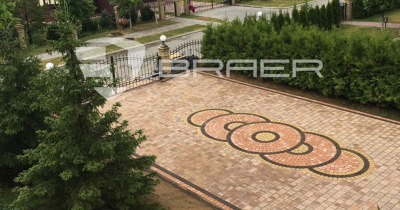 Тротуарная плитка «Классико круговая», Медовый