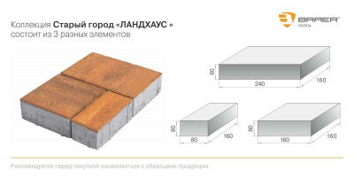 Тротуарная плитка Старый город «Ландхаус», Белый
