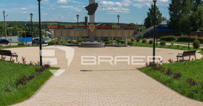 Тротуарная плитка Старый город «Ландхаус"», Песочный, h=80 мм